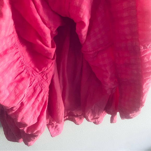 Pilcro by Anthropologie Pink Square-Neck Textured Babydoll Dress - Picture 13 of 15